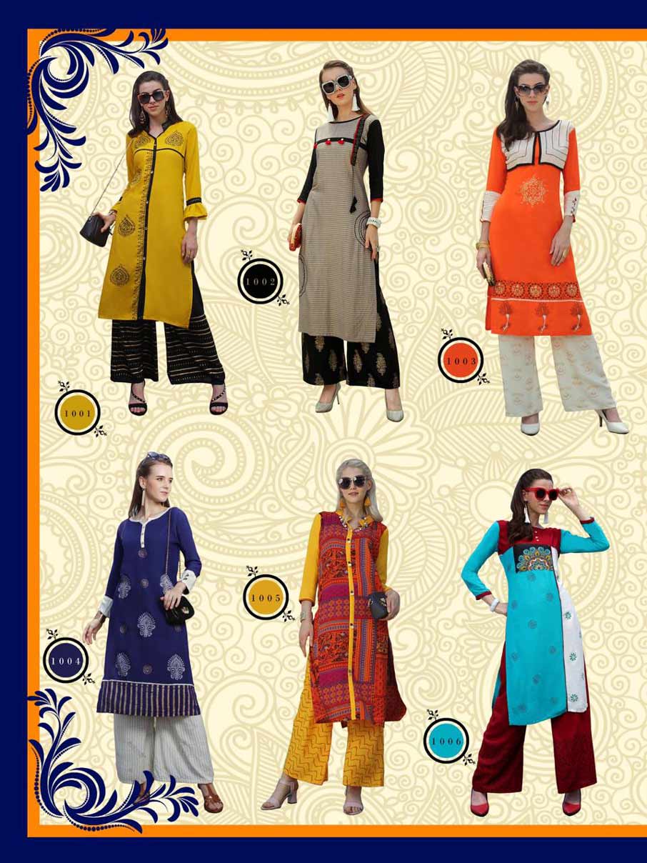 Plazo City Vol-1 PK Rayon Palazzo Kurti Manufacturer Plazo City Vol-1 PK Rayon Palazzo Kurti Manufacturer
